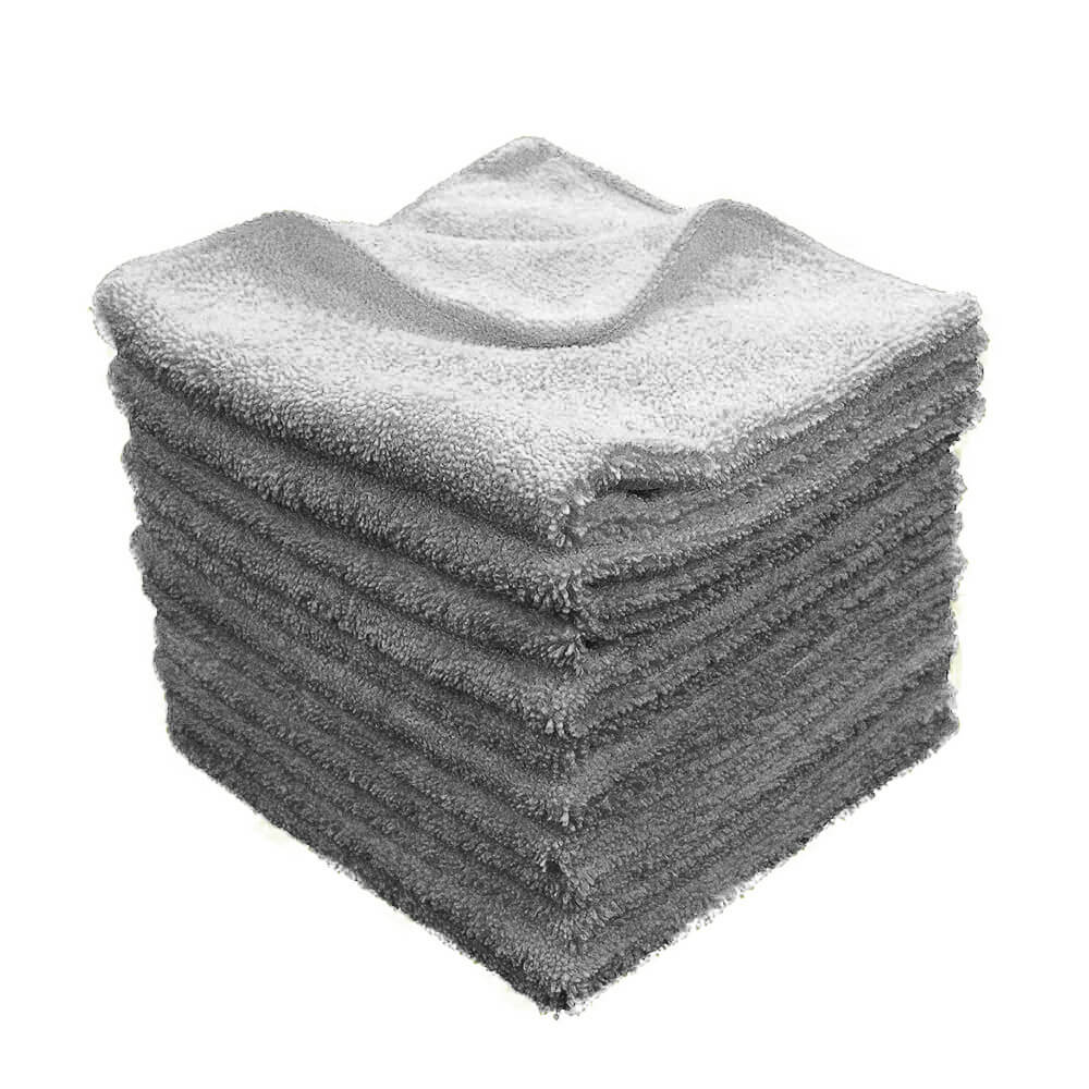 Clean Tek Professional Gray Microfiber Cleaning Cloth - 16 x 16 - 100  count box