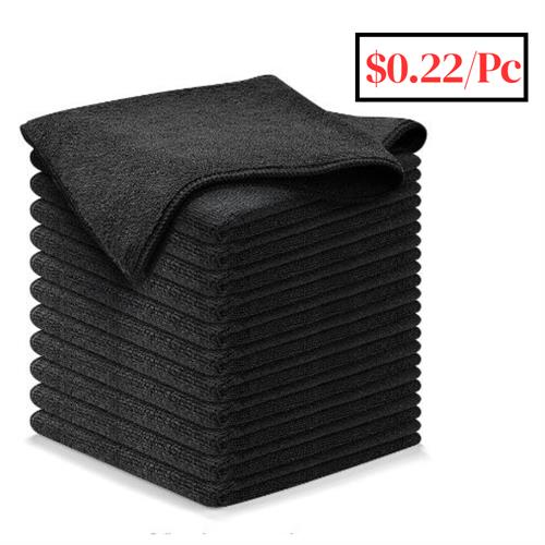 14x14 Microfiber Towels With Edges - 250 GSM