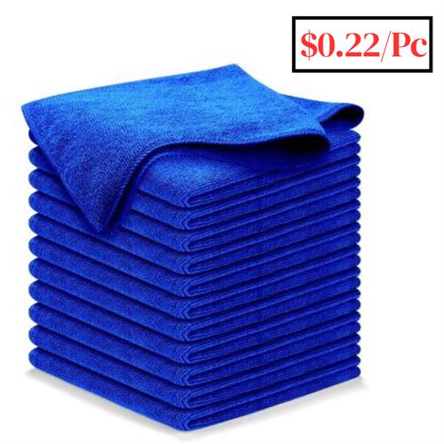 14x14 Microfiber Towels With Edges - 250 GSM