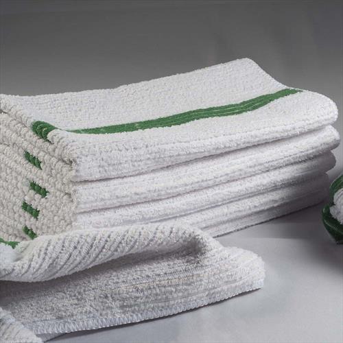 28oz Bar Mop Towels 16x19, 100% Cotton, Commercial Grade Professional  Kitchen/Restaurant BarMop Towels (Blue Stripe-24 Pack)